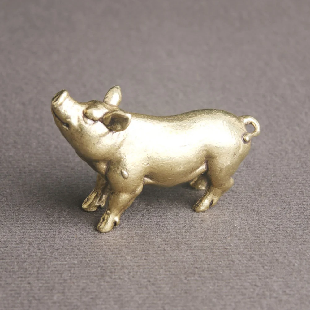 

Retro Brass Figurine Animal Statue Model Toy Desktop Ornament for Home Office