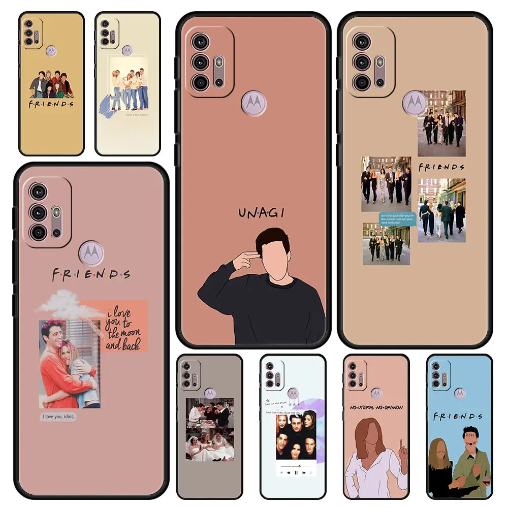 

Cover Case for Motorola Moto G30 G50 G60 G60S G8 G9 Power Lite Plus Play 5G Funda Back Japan Accessorie Cartoon Friends TV