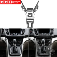 mmii carbon fiber for ford escape kuga 2013 2016 center console gear radio air outlet panel set interiors stickers accessories