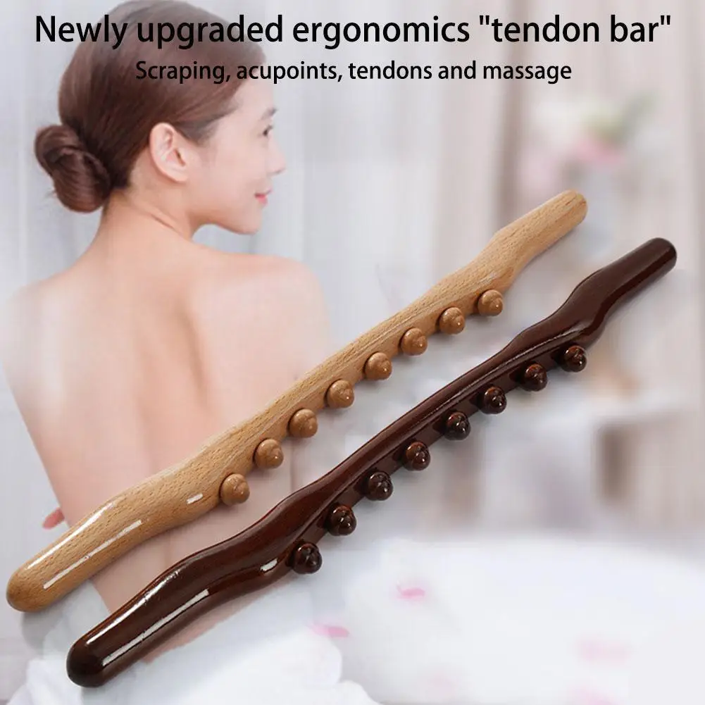 

Natural Wooden Gua Sha Stick Scraping Stick For Neck Shoulder Back Massager Scrape Therapy SPA Beauty Salon Rolling Steel R W8V6