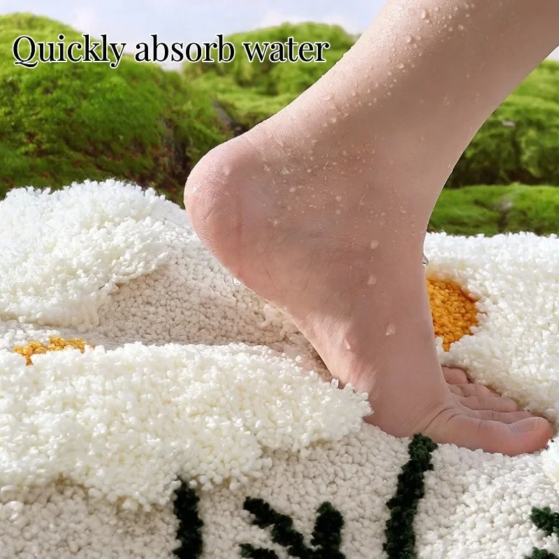 3D Флокированный ковер с цветами высококачественный пушистый мягкий коврик для