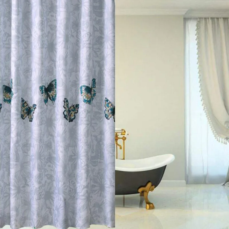 

Плотная Водонепроницаемая занавеска для душа, с рисунком бабочки