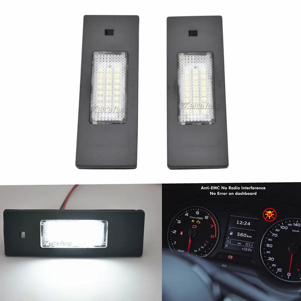 

2Pcs LED 24SMD License Number Plate Light For BMW 1 6 Z Series E81 E87 E87N F20 F21 E63 Car Lights Source No Error Auto Lamps