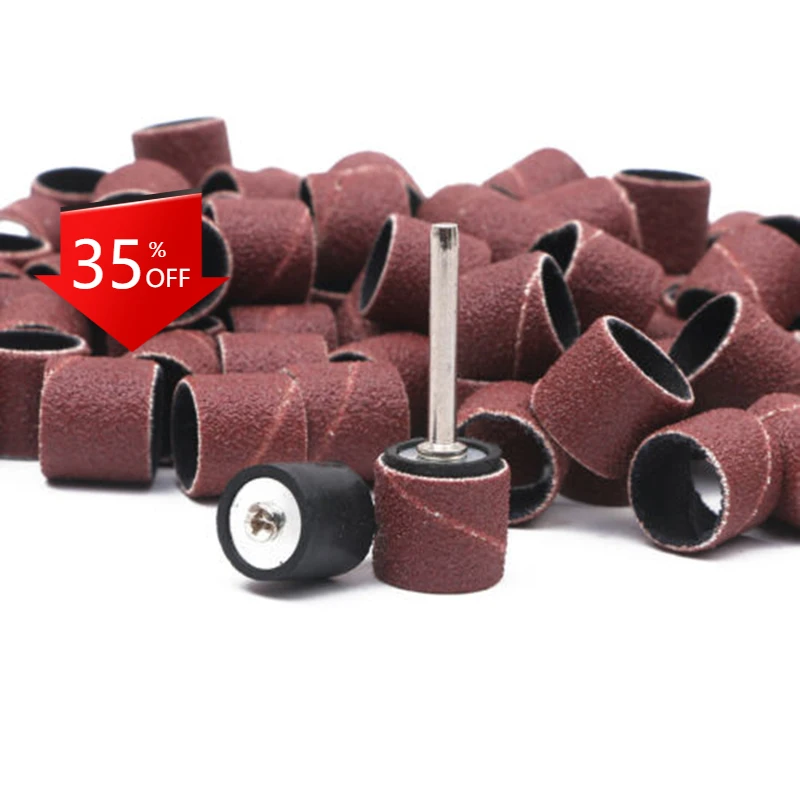 

100pcs 1/2sleeves Abrasive Sanding Drum Sander Drill 120 Grit Set Rotary Tool
