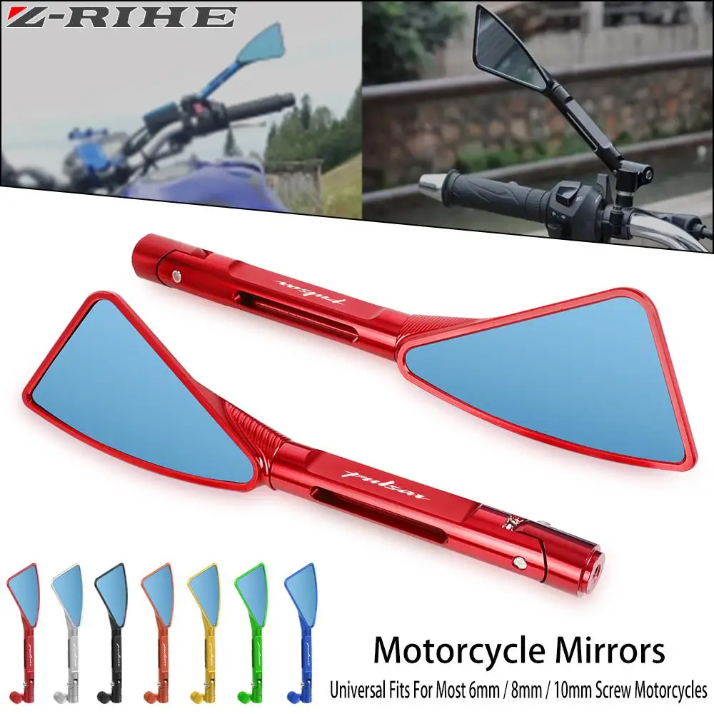 

Universal Mirror Motorcycle Accessories Aluminum Rearview Side Mirrors 8mm 10mm For Bajaj Pulsar 200NS NS200 2019 2020 2021 2022