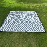 Outdoor Carpets Rugs for Patios Clearance 4' X 6' Reversible Easy Cleaning Patio Rugs Portable Comfortable Woven Outdoor Carpets
