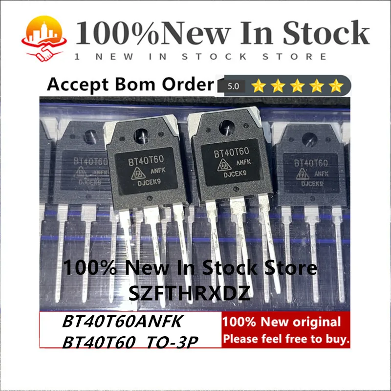 100% Новый оригинальный BT40T60ANFK TO-3P BT40T60 TO3P MOSFET BT40T60ANF IGBT 600V 40A