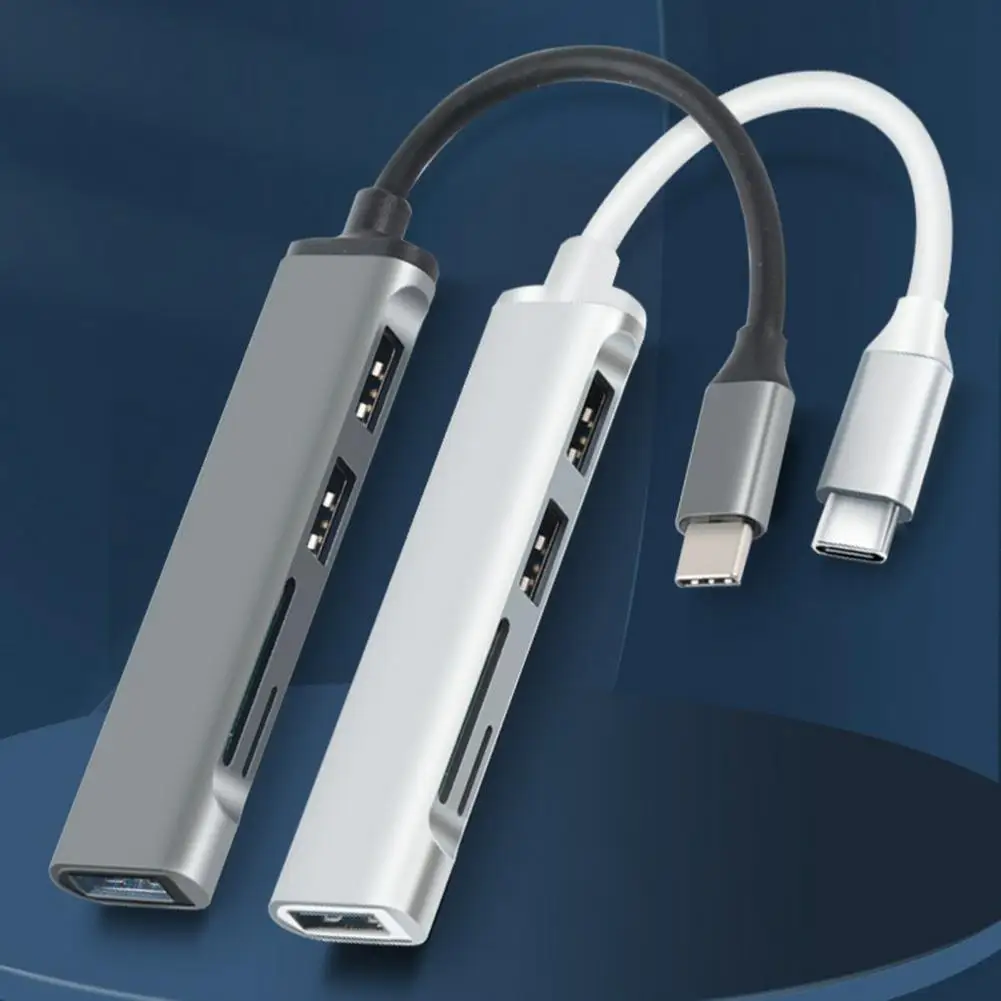 

Кабельный концентратор портативный алюминиевый сплав Тип C USB 2,0/3,0 разделитель кабельный концентратор TF/SD кардридер компьютерные аксессуар...