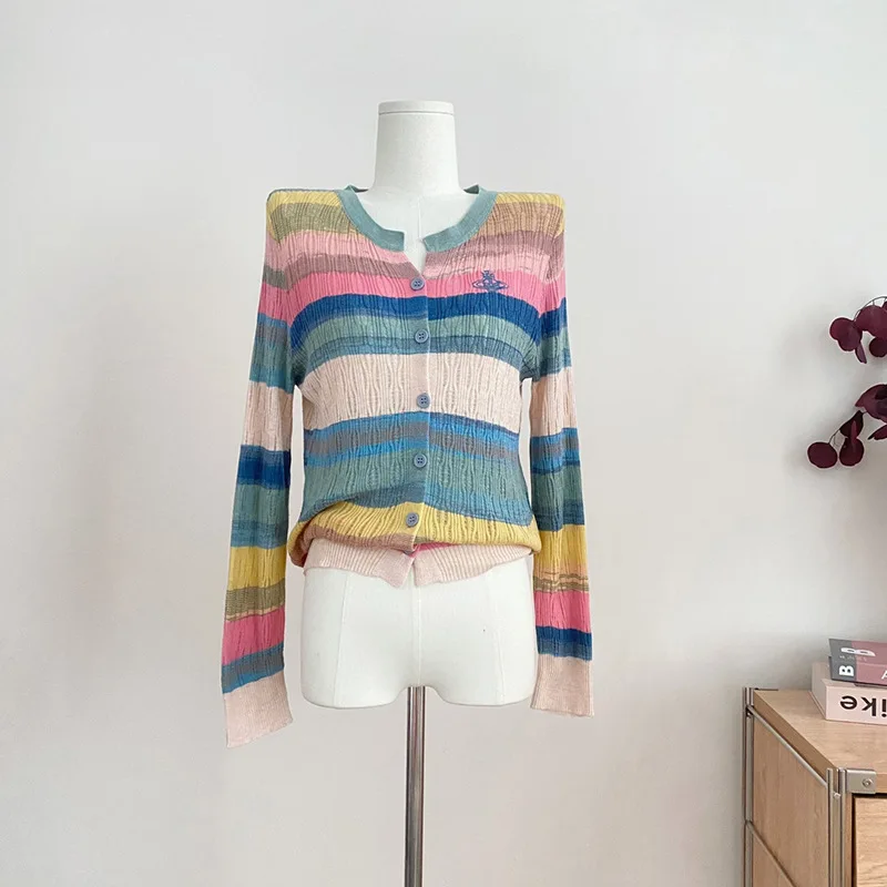 [ZOCI] Женский вязаный кардиган с вышивкой осенняя верхняя одежда 2024 мягкая липкая