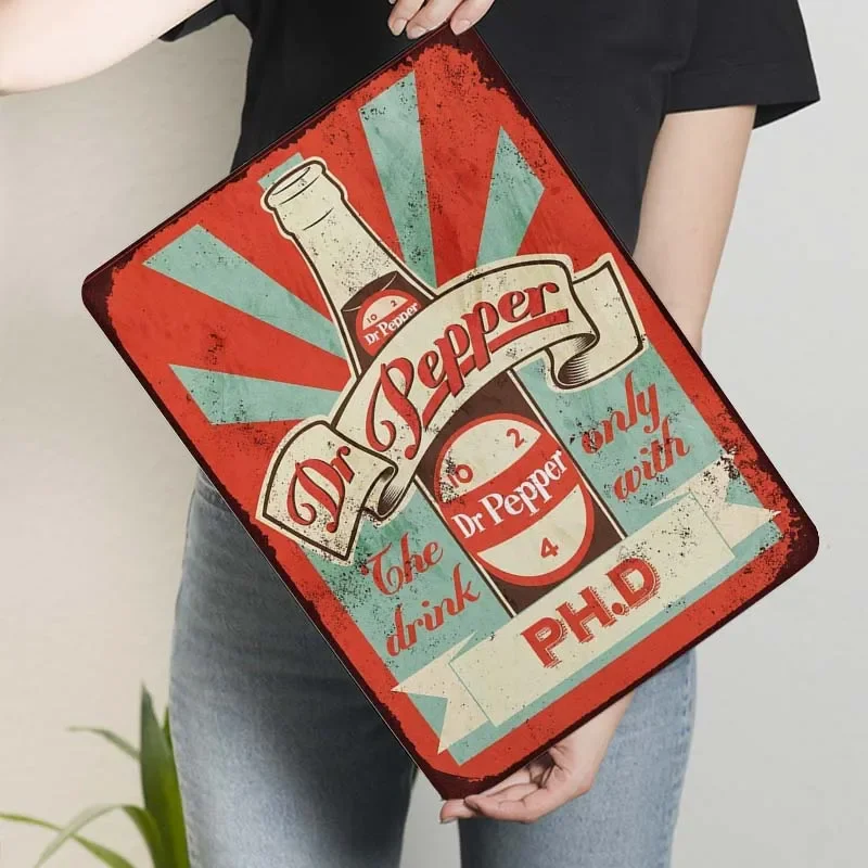 Металлическая Настенная картина Keviewly Dr Pepper жестяные знаки с животными Забавный