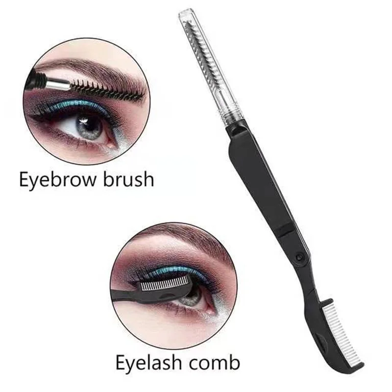 

Double Head Foldable Metal Eyelash Brush Comb Eyebrow Comb Eyebrow Eyelashes Eye Brow Extension Brush Mascara Curl Makeup Tools