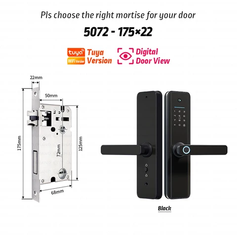 Holakay Waterproof Smart Digital Electronic Security Door Lock with Biometric Fingerprint Door Locks Handles Key Card