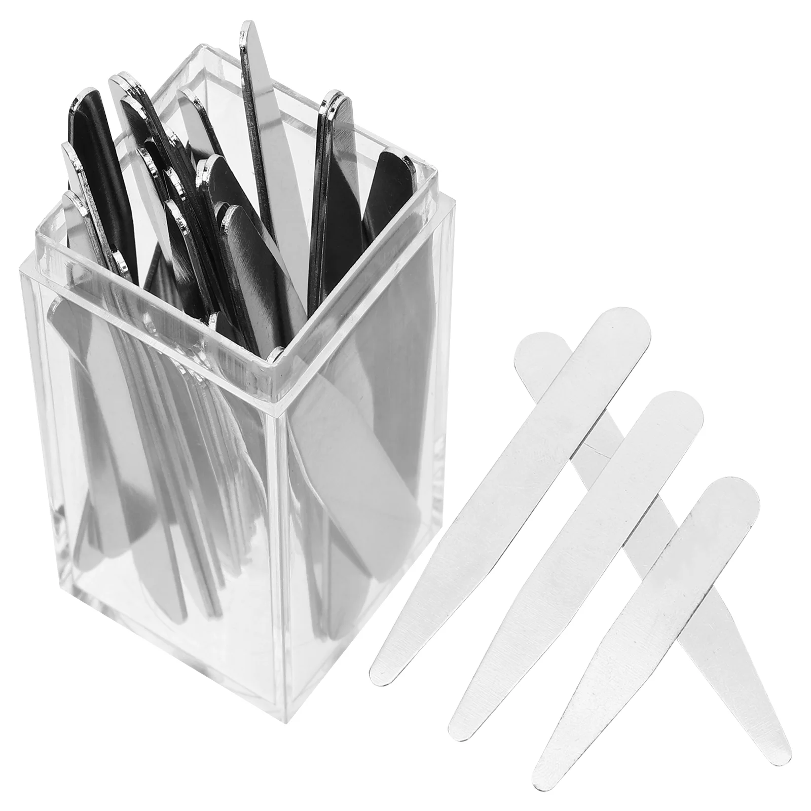 

36 Pcs Suit Accessories Men Shirt Holders Collar Shaper Shirts Stickers Bar Stay Belt