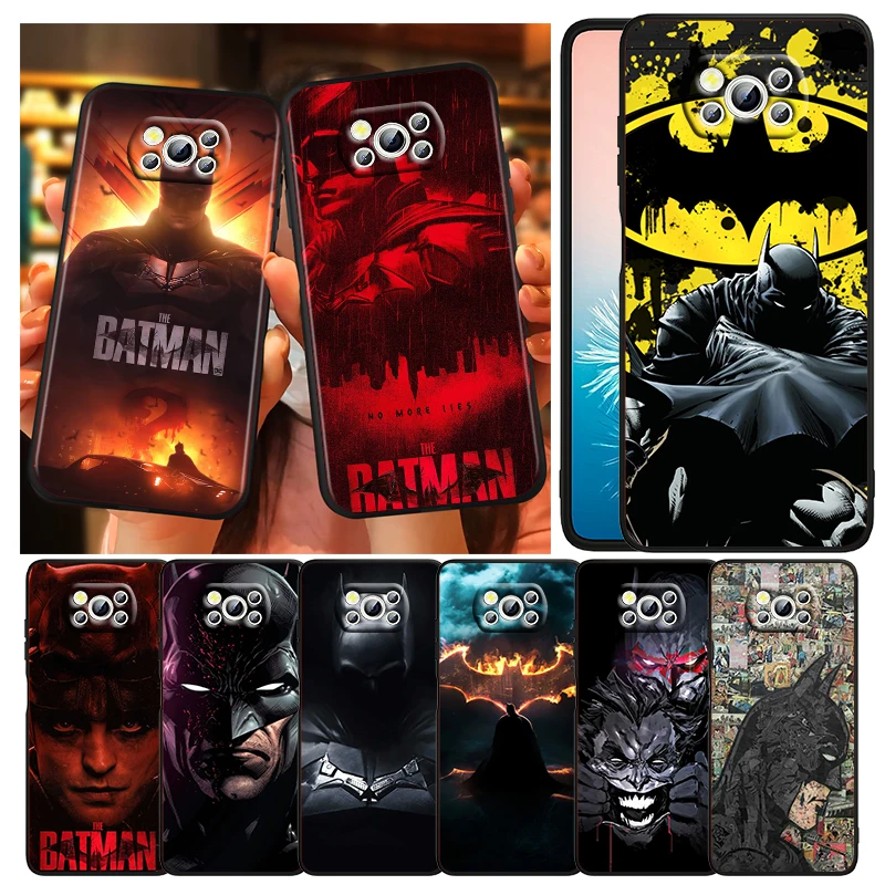 

Cool Superhero Batman For Xiaomi Civi Mi Poco X4 X3 NFC F3 GT M4 M3 M2 X2 F2 Pro C3 F1 5G Soft TPU Cover Black Phone Case