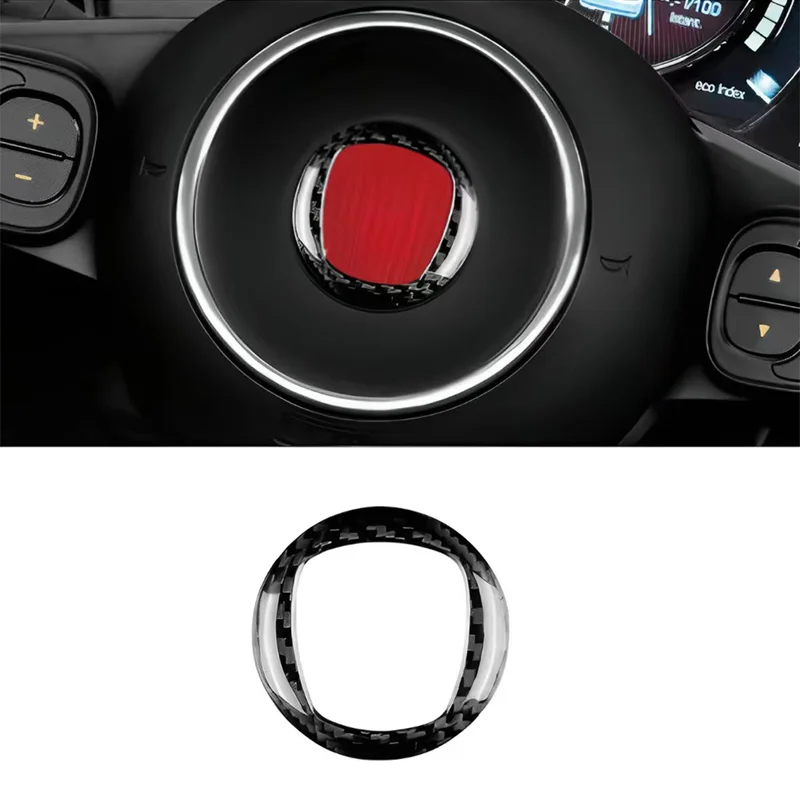 Фото Наклейка из твердого углеродного волокна Real Dly для Fiat 500 Abarth 595 695 2009 2010 2011 2012-2022 2023, аксессуары для салона автомобиля из карбона №4