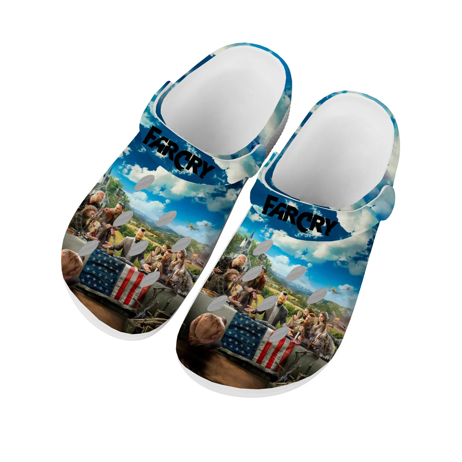 

Far Cry Custom Home Clogs Cartoon Game Mens Womens Teenager Custom Fashion Built Water Shoes Garden Beach Hole Slippers Sandals