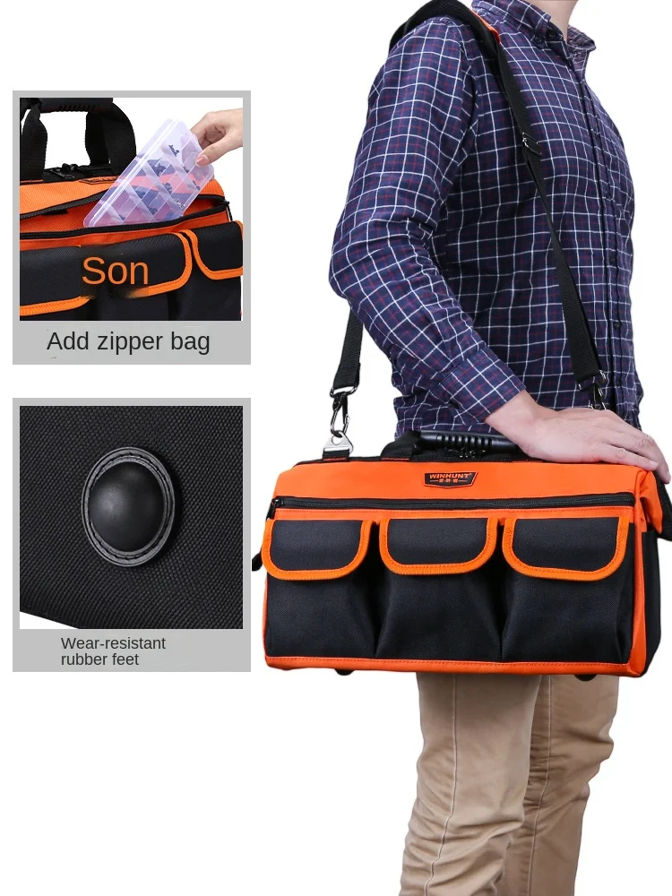 

Portable Tool Bag Electrician Waterproof Shoulder Handbag Tool Bag Screwdriver Canvas Organizer Werkzeugkoffer Hardware Storage