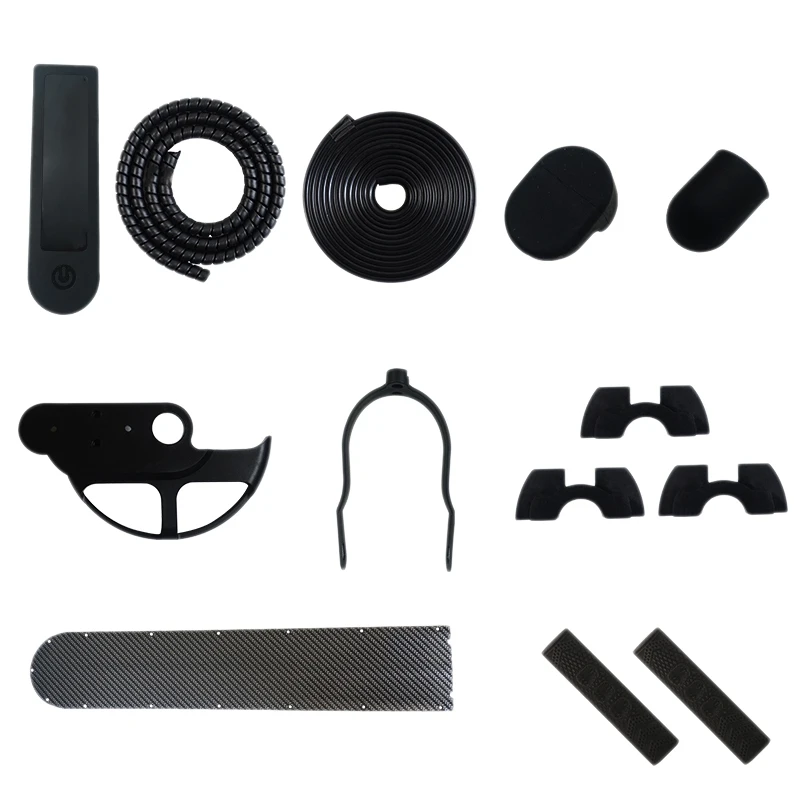 Scooter Protection Kit Anti-Collision Strip Disc Brake Protector Silicone Cover for Xiaomi M365 Scooter(Black)