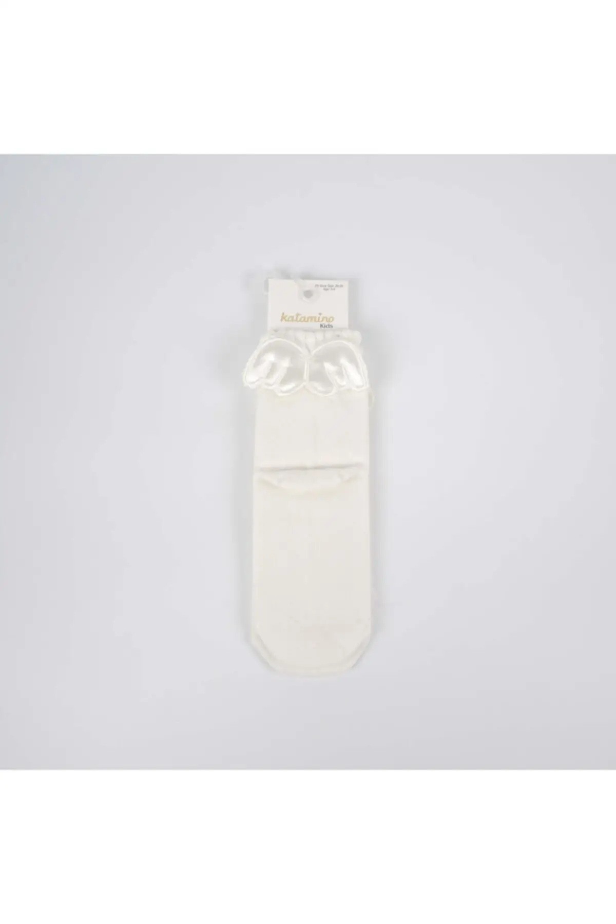 

Angel Wing Accessorized Socket Socks Cotton socks Beige Single Underwear Clothing