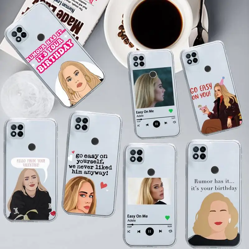 

Adele Easy on Me Phone Case Transparent for Xiaomi redmi note x f poco 10 11 9 7 8 3 i t s pro cover shell coque