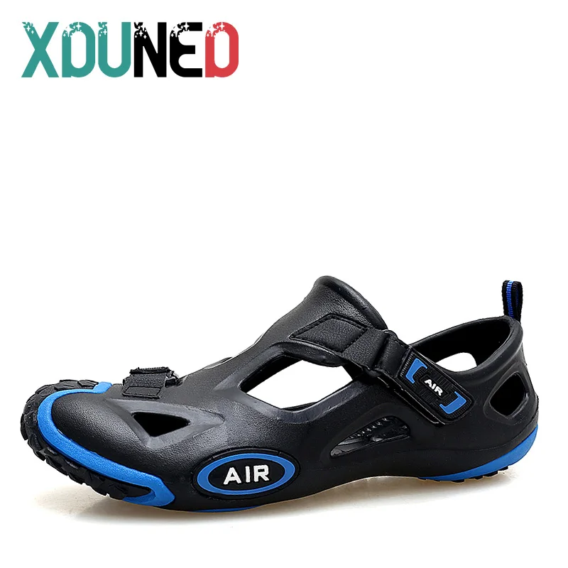 

Мужские сандалии с мягкой подошвой, из ЭВА, дышащие, удобные, пляжные тапки, клоги, с ремешком на щиколотке, 2023