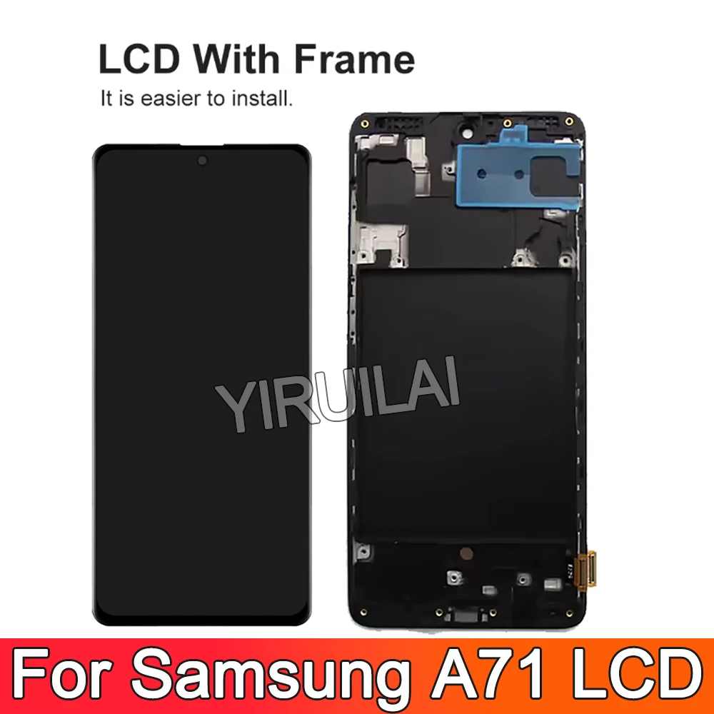 6 7 ''Super OLED для Samsung Galaxy A71 A715 ЖК-дисплей с сенсорным экраном и дигитайзером в