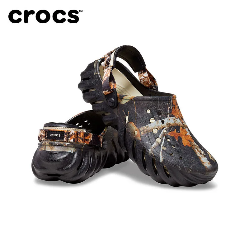 Crocs футуристические сабо с волнистой подошвой сандалии на платформе уличная