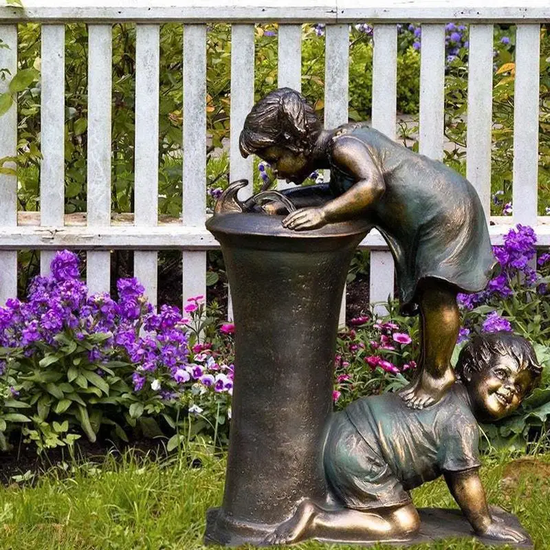 

Garden Sculpture Yard Art Decoration Statue For Garden Lawn Boy And Girl Statue Decor Art Work For Home And Outdoor Decorations