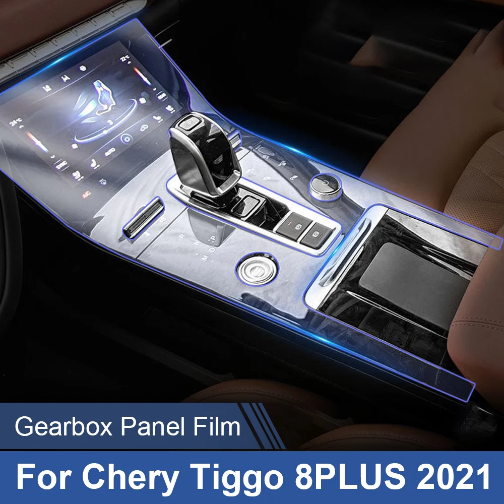 

LEEPEE прозрачная ТПУ Автомобильная консоль коробка передач панель пленка рамка для салона наклейка полоски для Chery Tiggo 8 Plus 2021
