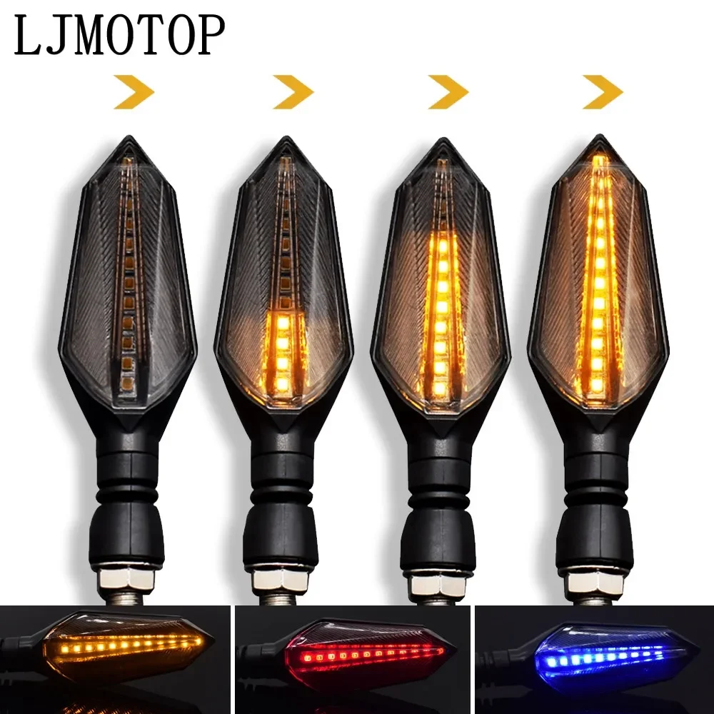 

NEW2023 12 LED Motorcycle Turn Signal Lights Moto Tail Lights Signal Lamp For Honda For Kawasaki Z750 Z800 For YAMAHA MT07 MT09