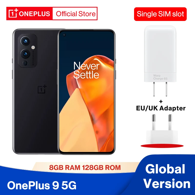 Global Version OnePlus 9 5G Snapdragon 888 8GB 128GB Smartphone 6.5‘’ 120Hz Fluid AMOLED Display Warp 65T OnePlus Official Store