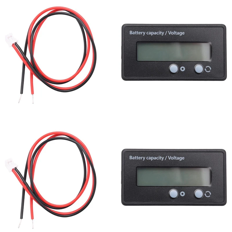 

Водонепроницаемый тестер емкости свинцово-кислотных и литиевых аккумуляторов с ЖК-дисплеем, 2 шт., 12/24/36/48 в