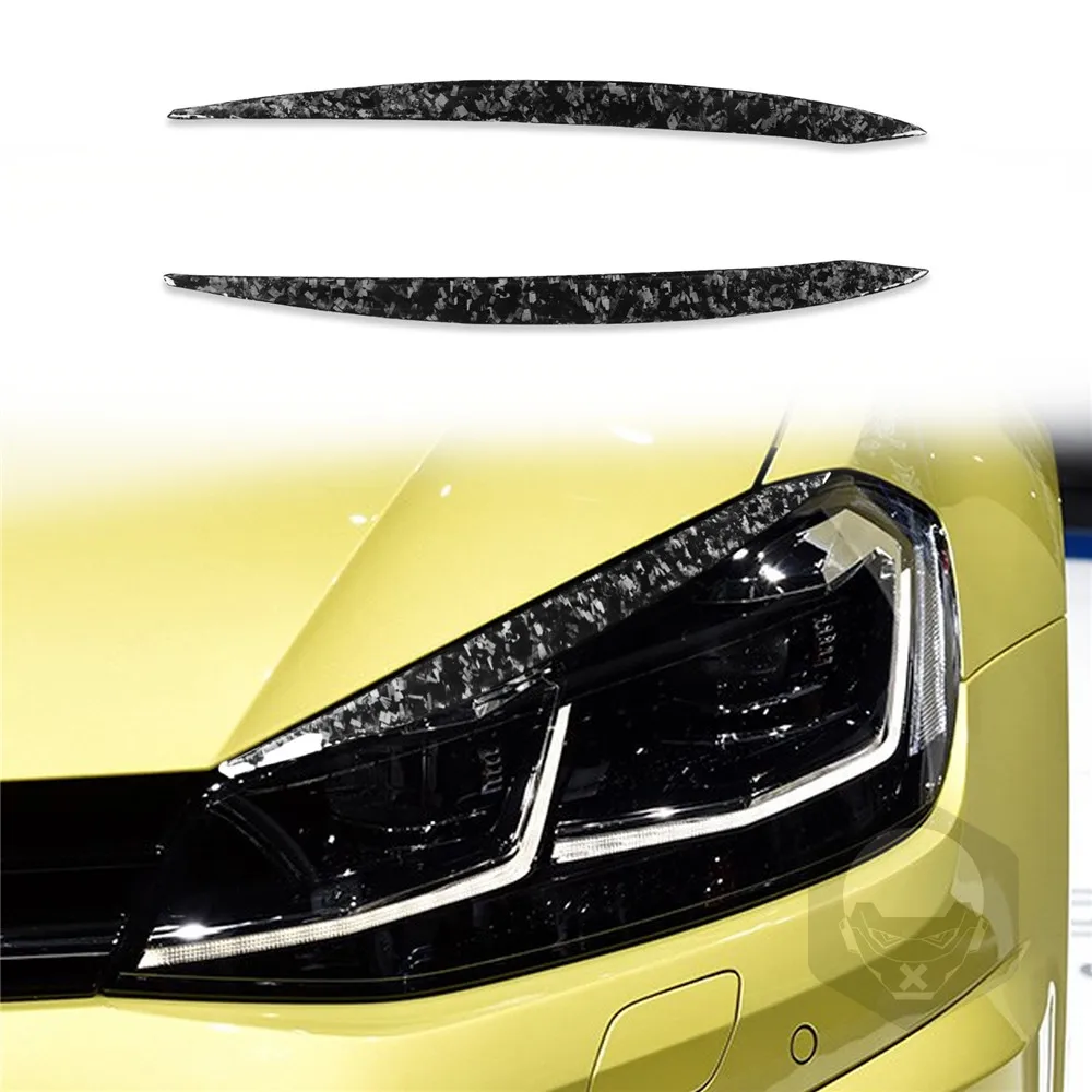 Аксессуары для украшения автомобиля для VW Golf 7 GTI GTD R MK7 13-18, налобный фонарь из углеродного волокна, веко для бровей, наклейка на крышку
