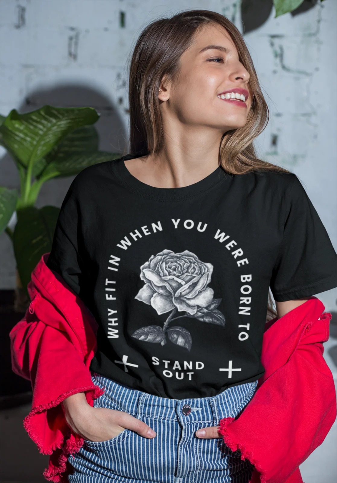 Почему подходит когда вы родились чтобы выделиться на рубашке Готическая