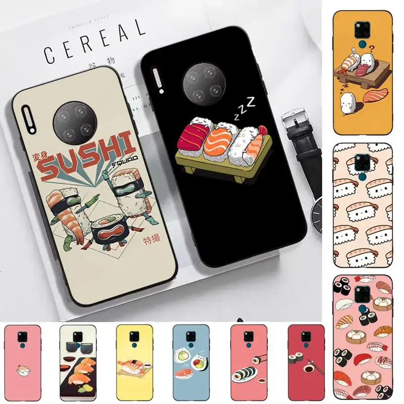

Food Sushi Phone Case for Huawei Mate 20 10 9 40 30 lite pro X Nova 2 3i 7se