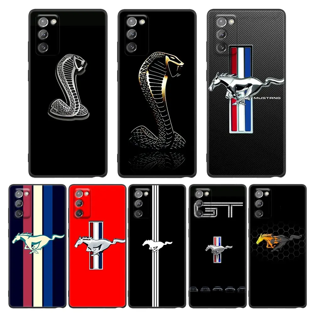 

Phone Case for Samsung Galaxy A10 A20 A30 A40 A50 A60 A70 A90 Note 8 9 10 20 Ultra 5G TPU Case Cover Luxury Mustang Car Logo