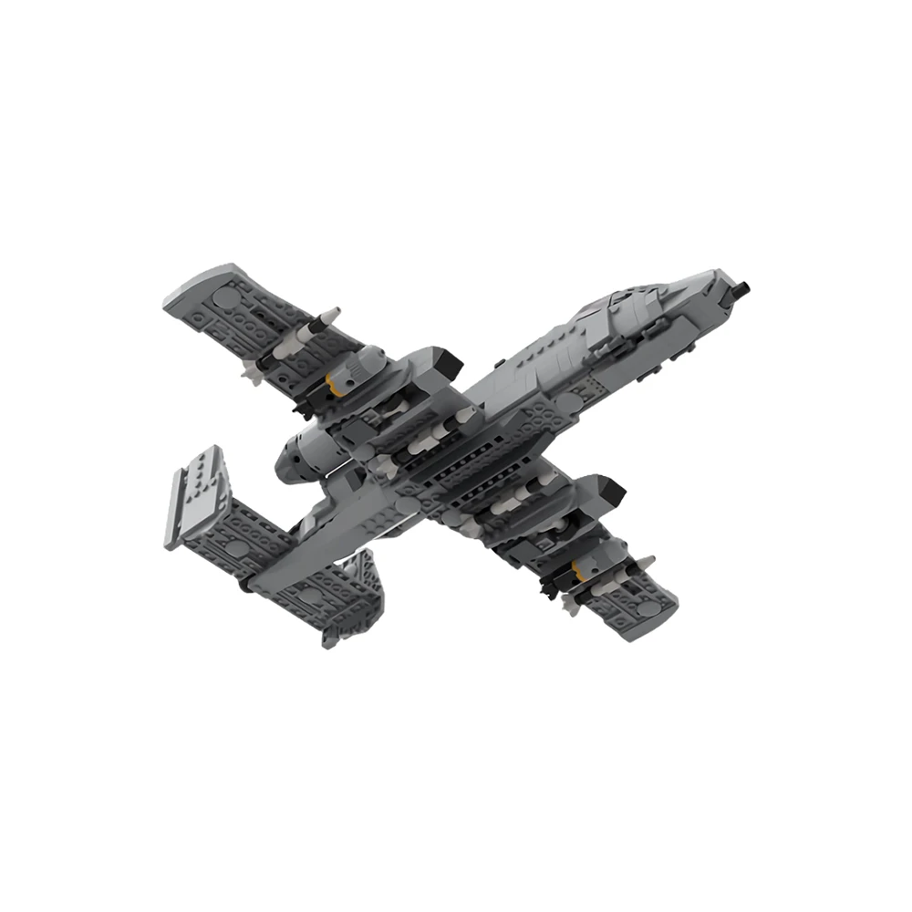 Gobricks Moc A-10 Thunderbolt II Fighter Bricks Модель США Военный истребитель Строительные блоки