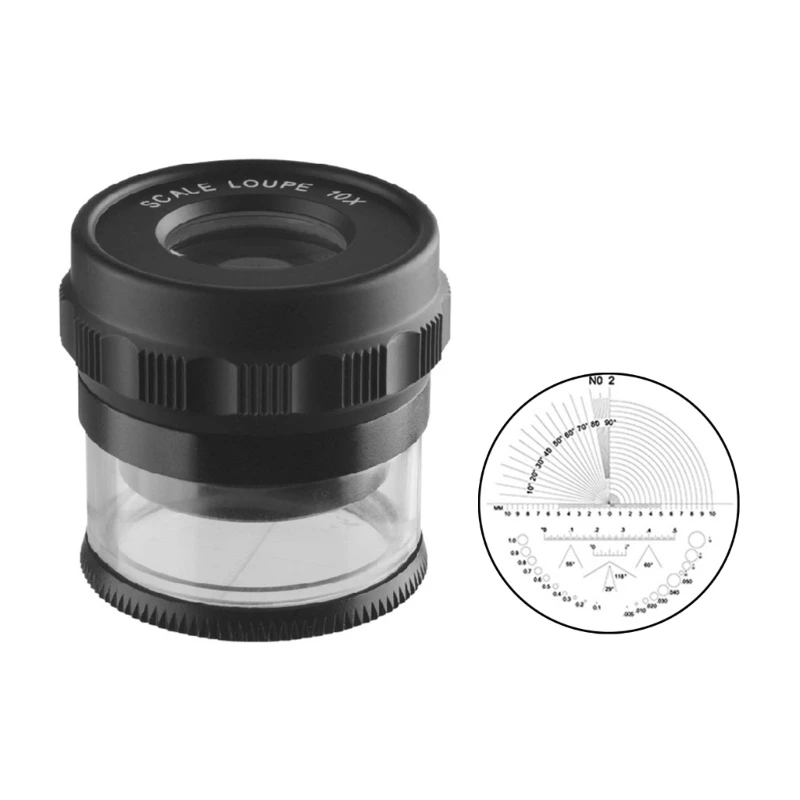 

10X-ручной микроскоп, увеличительное стекло, ювелирная лупа, настольная лупа из ABS-пластика, Прямая поставка