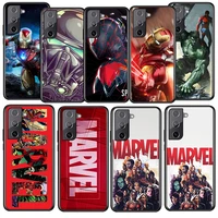 marvel spiderman hero for samsung galaxy s22 s21 s20 ultra plus pro s10 s9 s8 s7 s6 soft silicone black phone case coque fundas