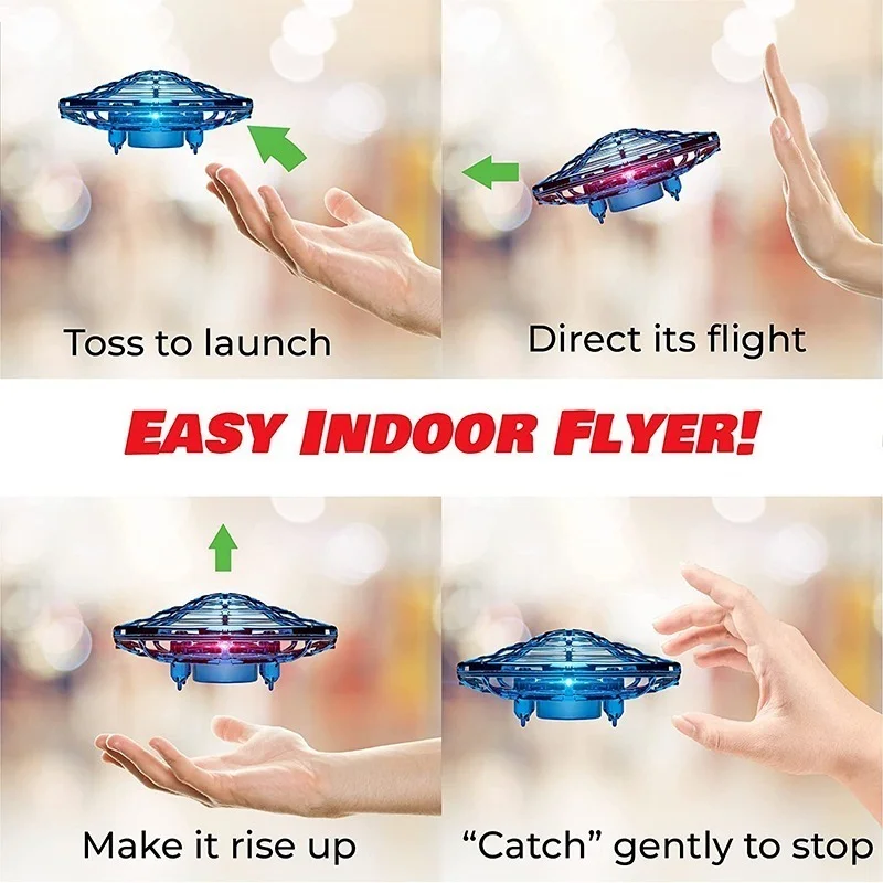 Mini Feeling Drone LED Lighting Rotary Ball Hand-controlled Cycling Remote Control Electric Induction Children's Aircraft Toys enlarge