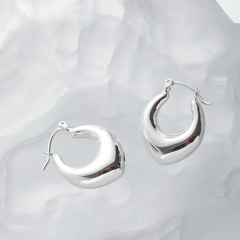 

925 Sterling Silver Pure Large Hoop Dainty Eye Earrings Gift For Women Designer Wedding Party Fine Boho Joias Ouro 18k Jewelry