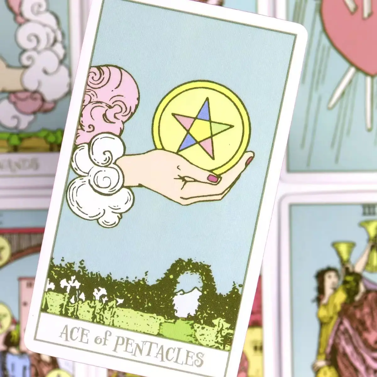 Таро с розовой каймой 10 3*6 см путеводителем для начинающих розовыми