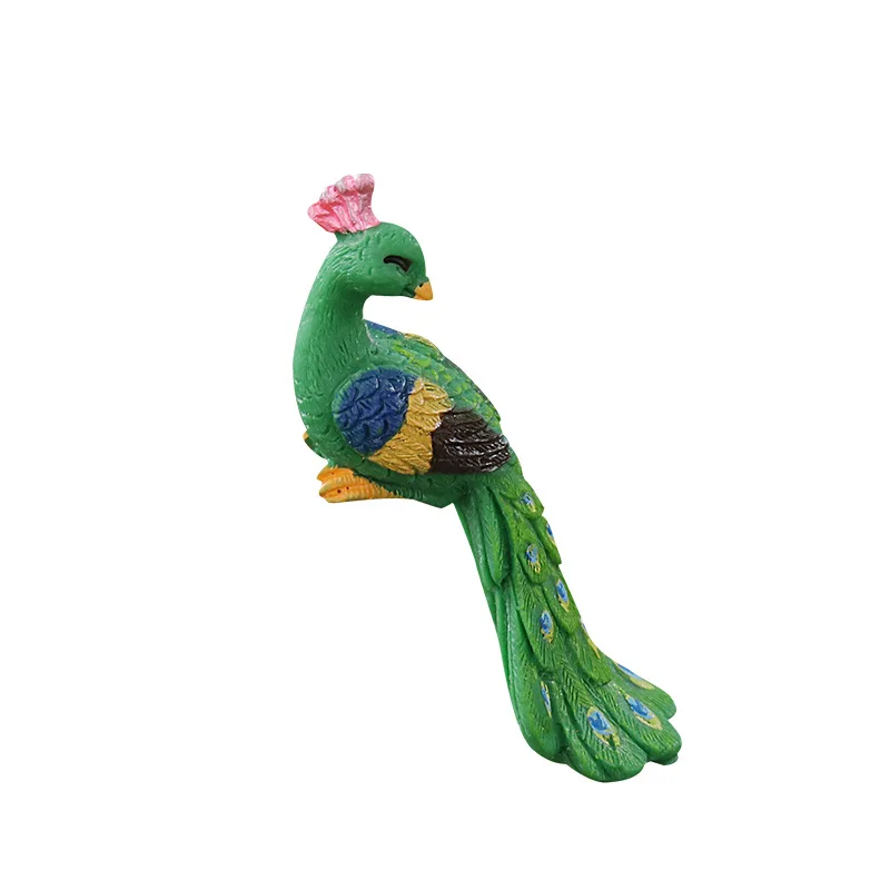 

Павлин птица Смола Peafowl модель животных фигурка микро ландшафт домашний Декор Аксессуары современные
