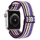 Ремешок соло Плетеный для Apple Watch band 44 мм 41 мм 42 мм 38 мм, нейлоновый эластичный браслет для смарт-часов iWatch 7 SE