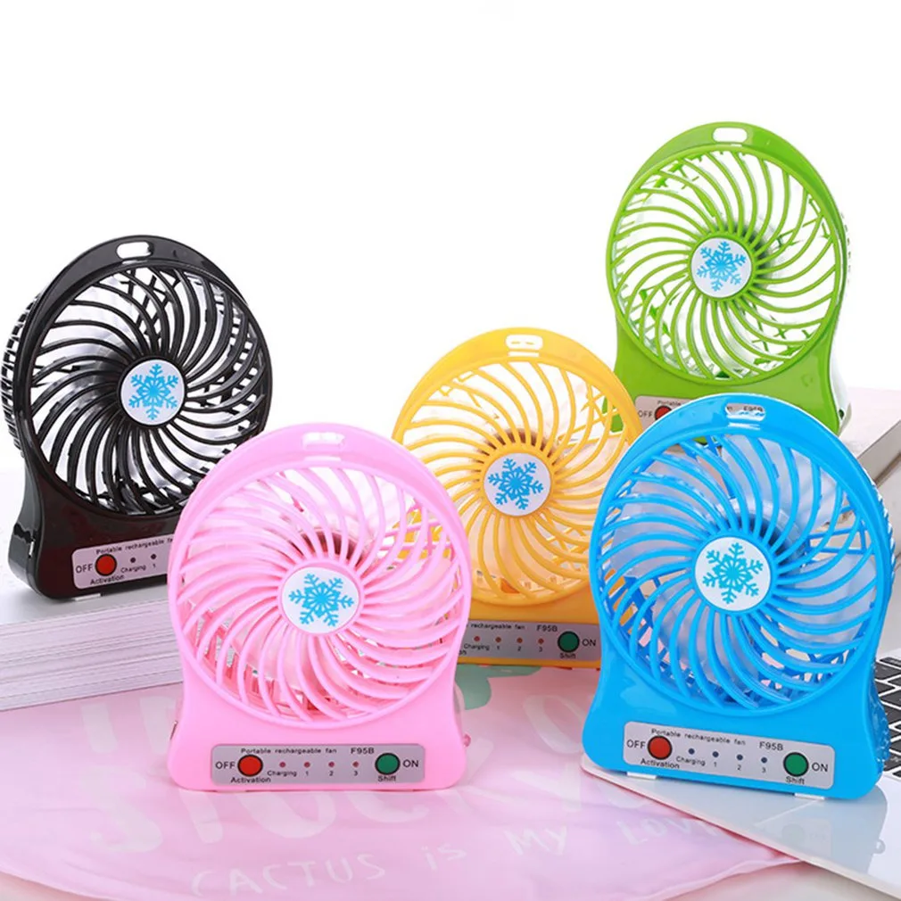 

Led Light Fan Air Cooler Rechargeable Fan Desk Fan Third Wind Without Battery Cooling Handheld Mini Usb Portable Fan