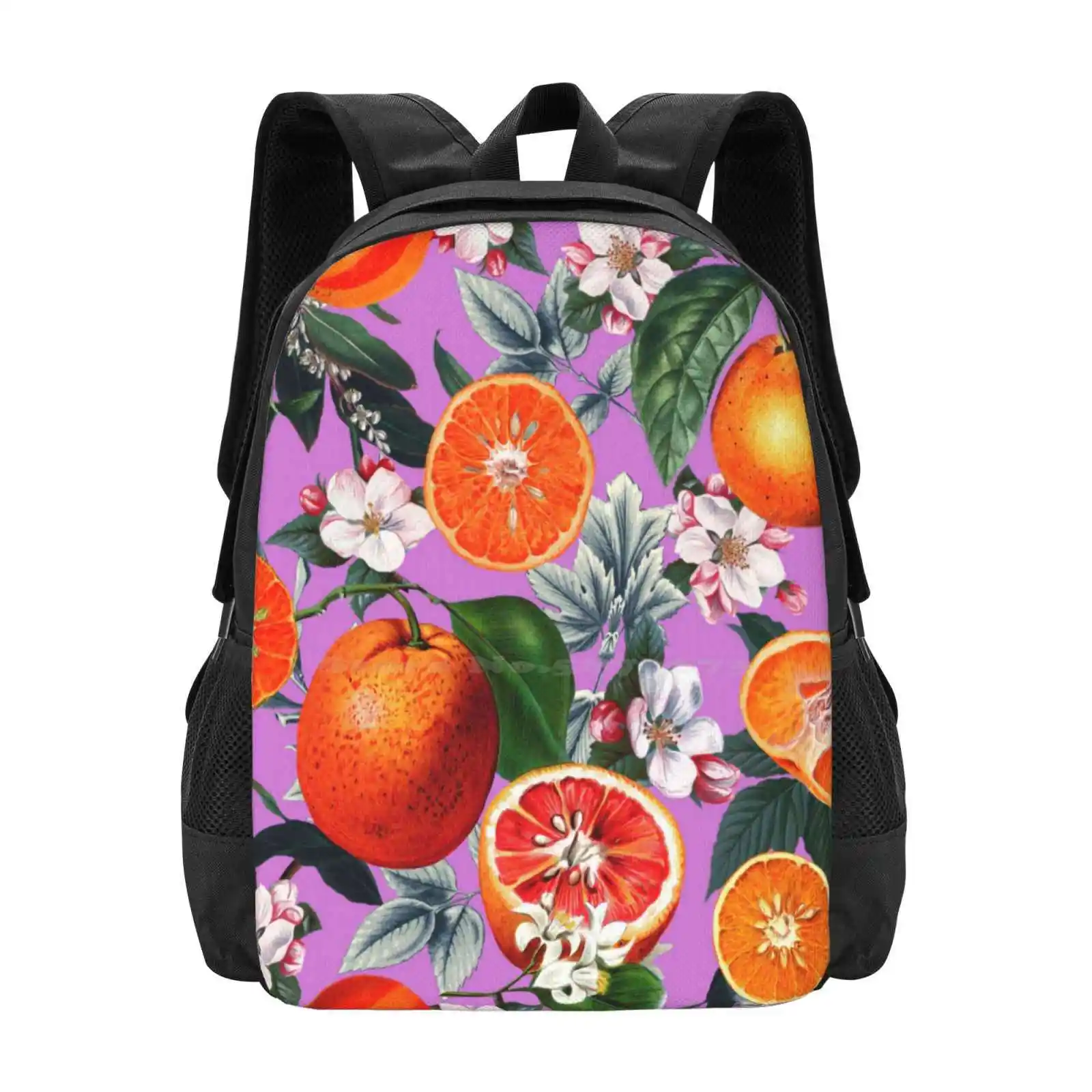 

Vintage Fruit Pattern X School Bags For Teenage Girls Laptop Travel Bags Floral Forest Jungle Tropical Botanical Exotic Leaf
