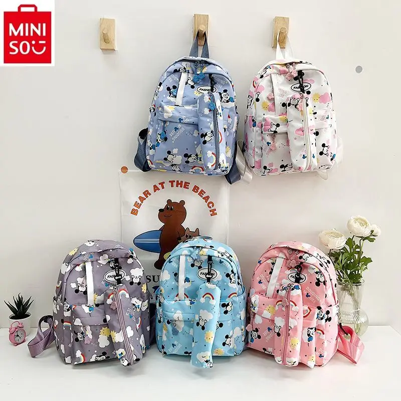 Высококачественный рюкзак MINISO с изображением Диснея Микки вместительная сумка