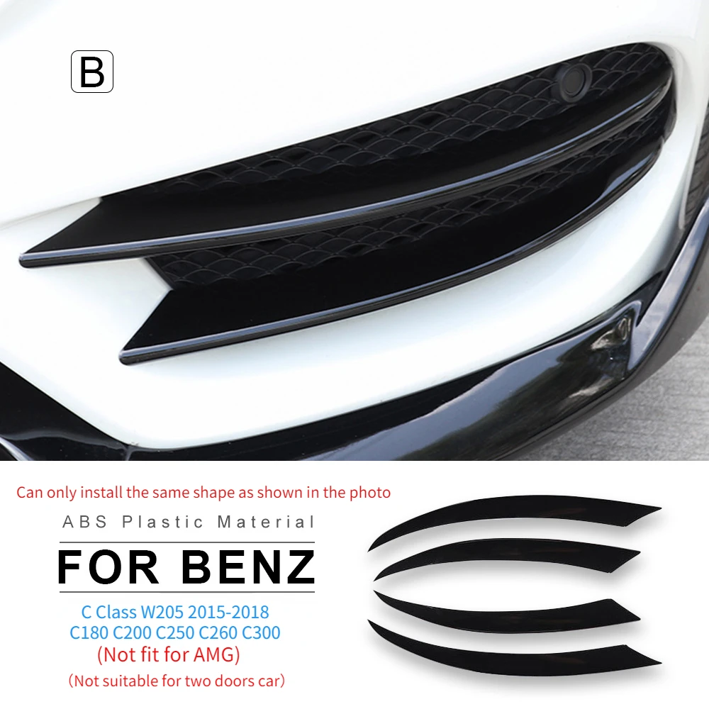 

Крышка противотуманной фары из углеродного волокна для Mercedes Benz C Class W205 C180 C200 C250 C260 C300 2015-2018, спойлер переднего бампера, аксессуары