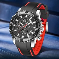 lige 2022 new fashion big dial watch men creative casual men watch top brand luxury waterproof sports chronograph clock male
