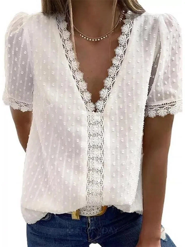 Летние женские топы и блузки с коротким рукавом Модные Элегантные повседневные